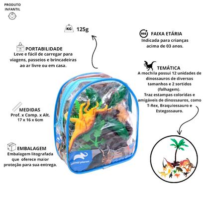 Imagem de Bolsa de Bichinhos Mochila Infantil com Animais e Dinossauros Animal Planet