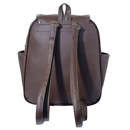 Imagem de Bolsa de costas feminina com alça regulável e bolso com zíper para mulheres chique na moda