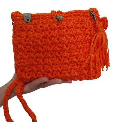 Imagem de Bolsa de Crochê para Crianças: Fio Náutico em Laranja, Feita com Amor para Suas Aventuras Infantis