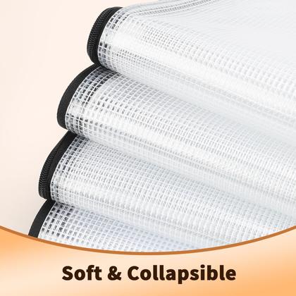 Imagem de Bolsa de documentos de malha com zíper Umriox 9,5 x 7,1 em preto, pacote com 18