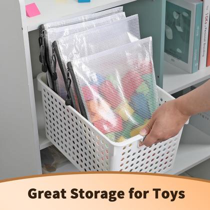 Imagem de Bolsa de documentos de malha com zíper Umriox 9,5 x 7,1 em preto, pacote com 18