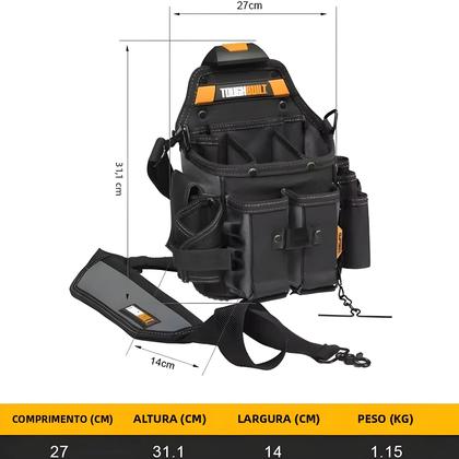Imagem de Bolsa De Ferramentas Para Eletricista De Grande Capacidade TOUGHBUILT TB-CT-114 Com 21 Bolsos E Alça