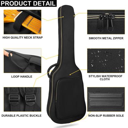 Imagem de Bolsa de guitarra elétrica LETSROCK impermeável para 38-41 polegadas