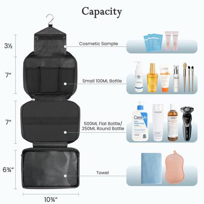 Imagem de Bolsa de Higiene Maliton Large Impermeável para Viagens - Preta