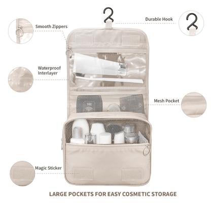 Imagem de Bolsa de higiene pessoal Lcsmaokin de grande capacidade impermeável para viagem branca