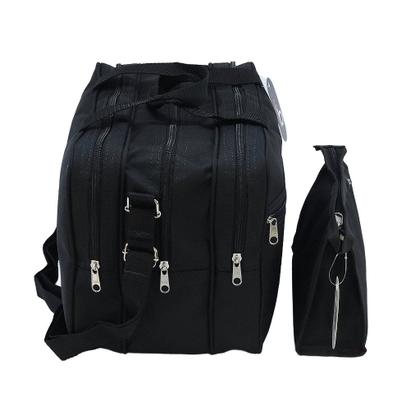 Imagem de Bolsa de Mão Casual com 3 Repartições e Necessaire Versátil - Cor Preta