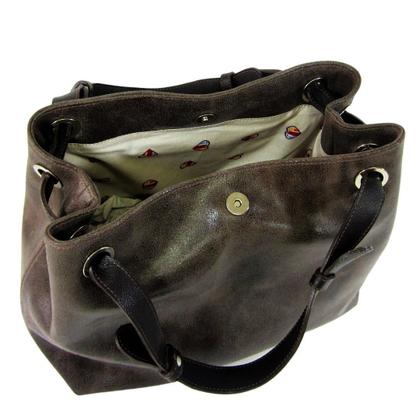 Imagem de Bolsa de mão em couro marrom Maria Adna