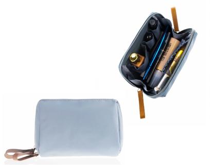 Imagem de Bolsa de maquiagem Kososuru, pequena bolsa de cosméticos impermeável, cinza