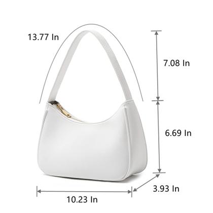 Imagem de Bolsa de ombro CYHTWSDJ para mulheres Cute Hobo Tote, bolsa branca