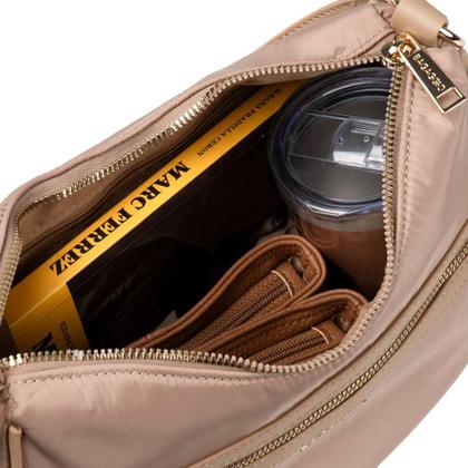 Imagem de Bolsa de Ombro Feminina Premium Nylon Bege