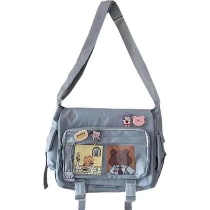 Imagem de Bolsa De Ombro Grande De Nylon Kawaii Itabag Para Adolescentes, Bolsa De Mão Estilo Japonês Com