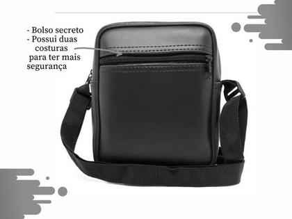 Imagem de Bolsa De Ombro Masculina Transversal Black Regulável