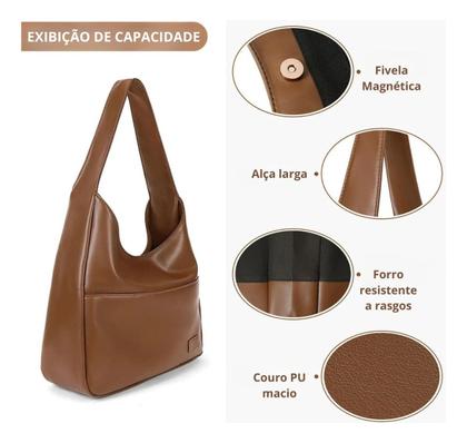 Imagem de Bolsa De Ombro Media Trabalho Elegante Feminina 