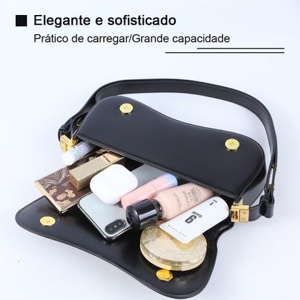 Imagem de Bolsa de Ombro Pequenas Feminina,Mini Bolsas Sacola Tiracolo Moderna de Couro Impermeável,Shoulder Handbag