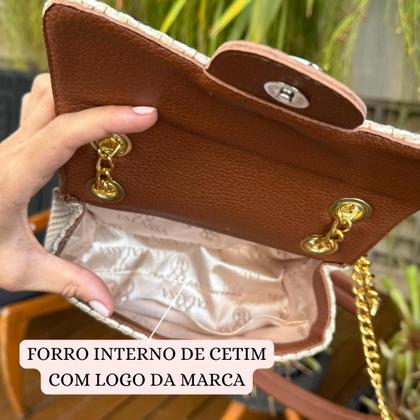Imagem de Bolsa de Palha Clutch Festas Casamento Passeio Bolsinha Pequena