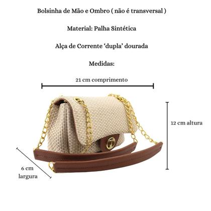 Imagem de Bolsa de Palha Clutch Festas Casamento Passeio Bolsinha Pequena