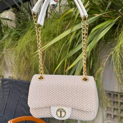 Imagem de Bolsa de Palha Clutch Festas Casamento Passeio Bolsinha Pequena