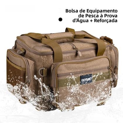 Imagem de Bolsa De Pesca Impermeável De Grande Capacidade 600D Goture, Bolsa De Ombro Reforçada Para Camping