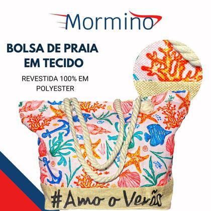 Imagem de Bolsa de Praia Piscina Grande em Tecido com Nécessaire