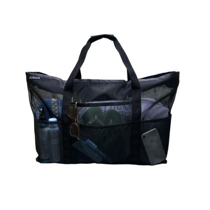 Imagem de Bolsa De Praia Piscina Passeio Grande Para Brinquedo Toalha Cor Preto Cor Da Correia De Ombro Preto