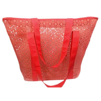 Imagem de Bolsa de Praia Renda Alça Dupla Grande Com Necessaire Feminino