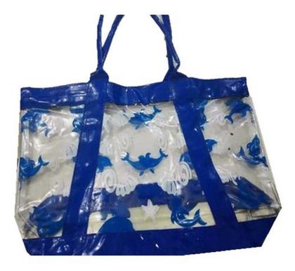 Imagem de Bolsa De Praia Transparente C/ Alca E Estampa De Golfinho