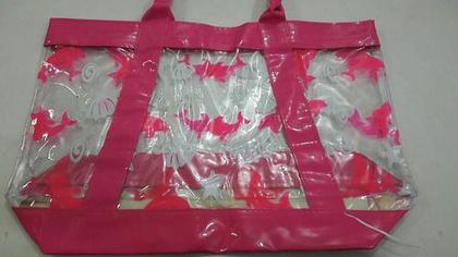 Imagem de Bolsa De Praia Transparente C/ Alca E Estampa De Golfinho