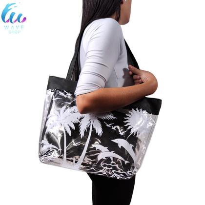 Imagem de Bolsa de Praia Transparente Com Necessaire Impermeável Verão