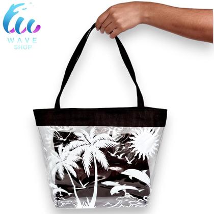 Imagem de Bolsa de Praia Transparente Com Necessaire Impermeável Verão