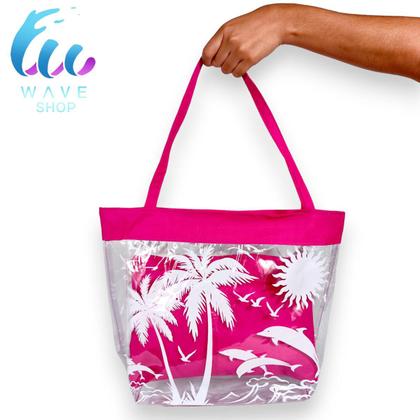 Imagem de Bolsa de Praia Transparente Com Necessaire Impermeável Verão