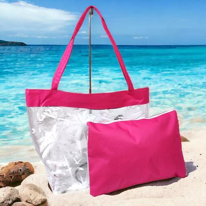 Imagem de Bolsa de Praia Transparente Com Necessaire Impermeável Verão