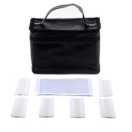 Imagem de Bolsa De Segurança Para Bateria Lipo À Prova De Fogo E Explosão 155x115x90mm Com 8 Compartimentos
