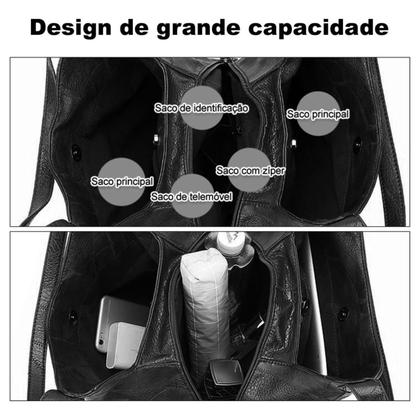 Imagem de Bolsa De Trabalho Feminina Couro Social Bag Moda De Ombro
