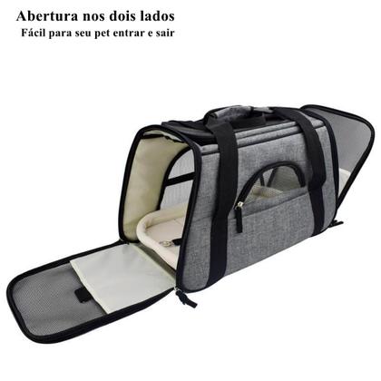 Imagem de Bolsa De Transporte Pet Avião Para Cães E Gatos Luxo