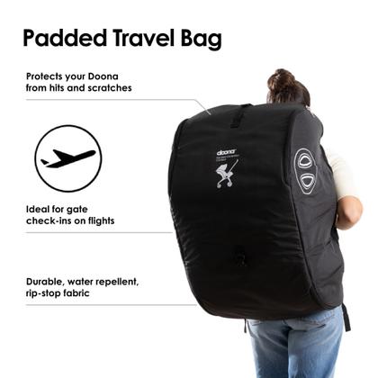 Imagem de Bolsa de Viagem Acolchoada Preta para Carrinho Doona