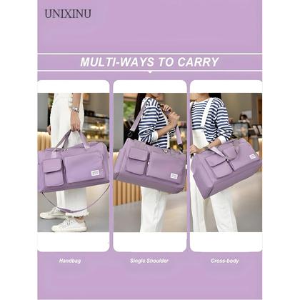 Imagem de Bolsa De Viagem Feminina De Grande Capacidade Com Compartimento Para Sapatos UNIXINU Bolsa De