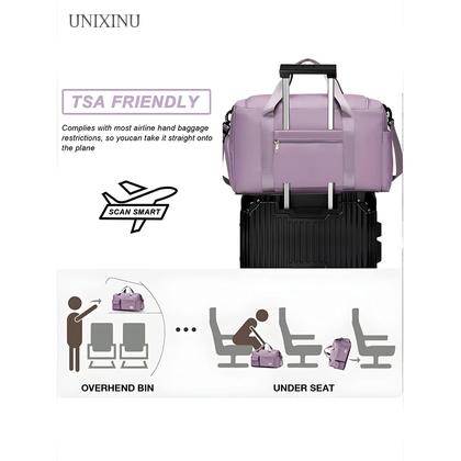 Imagem de Bolsa De Viagem Feminina De Grande Capacidade Com Compartimento Para Sapatos UNIXINU Bolsa De