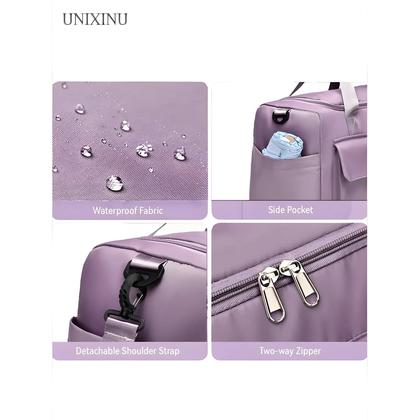 Imagem de Bolsa De Viagem Feminina De Grande Capacidade Com Compartimento Para Sapatos UNIXINU Bolsa De