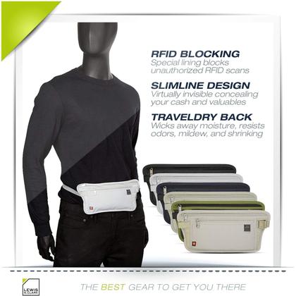 Imagem de Bolsa de viagem Lewis N. Clark com bloqueio de RFID Taupe