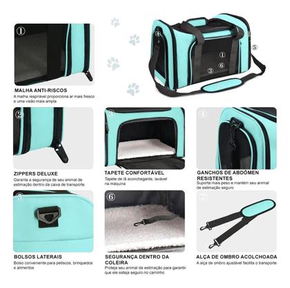 Imagem de Bolsa de Viagem para Pets Mala de Transporte para Cães e Gatos Mochila Avião