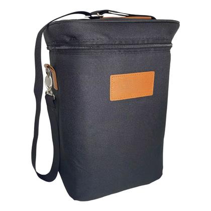 Imagem de Bolsa de Vinho Térmica Wine Bag 4 Garrafas Vinho Multiuso Preto