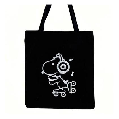 Imagem de Bolsa Ecobag 100% algodão Black Estampa SNOOPY MUSIC