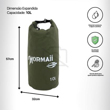 Imagem de Bolsa Estanque Mormaii 10L Impermeável PVC Dry Bag Original