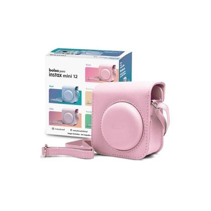 Imagem de Bolsa Estojo Camera Instax Mini 12 Original Rosa Gloss