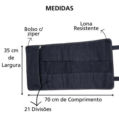 Imagem de Bolsa Estojo Ferramentas Dobrável Lona Reforçada