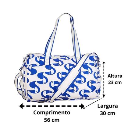Imagem de Bolsa Farm Viva Copatucano Estampada Azul e Branca Original
