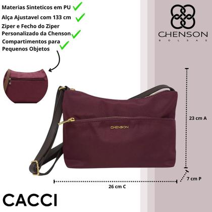 Imagem de Bolsa Feminina Alça Ajustavel Versátil Moderna Chenson
