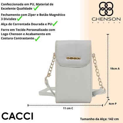 Imagem de Bolsa Feminina Alça Transversal Ajustavel Passeio Chenson