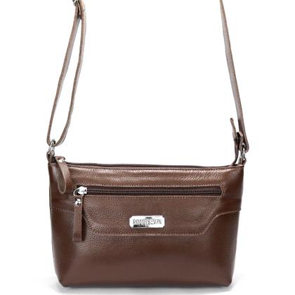 Imagem de Bolsa Feminina Alça Transversal em Metal Níquel em Couro Legitimo Road Seven