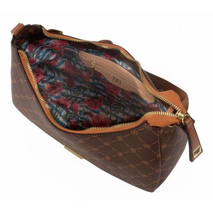 Imagem de Bolsa Feminina Baguete Transversal Monograma Rafitthy Marrom